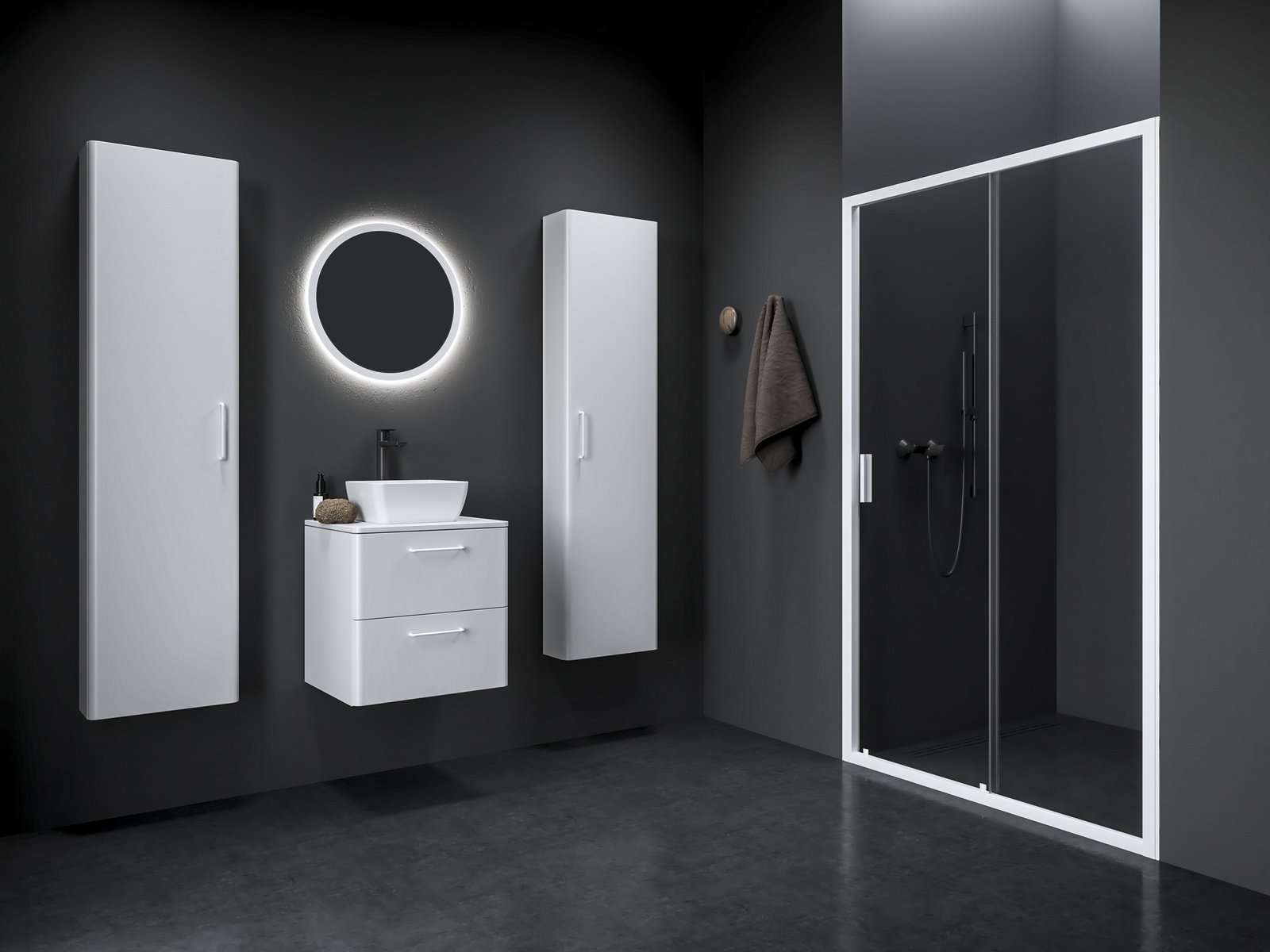 Ravak Blix II Duschtüren 100 cm Schiebe- weiß Matte/durchsichtiges Glas 0PMA0E00Z1