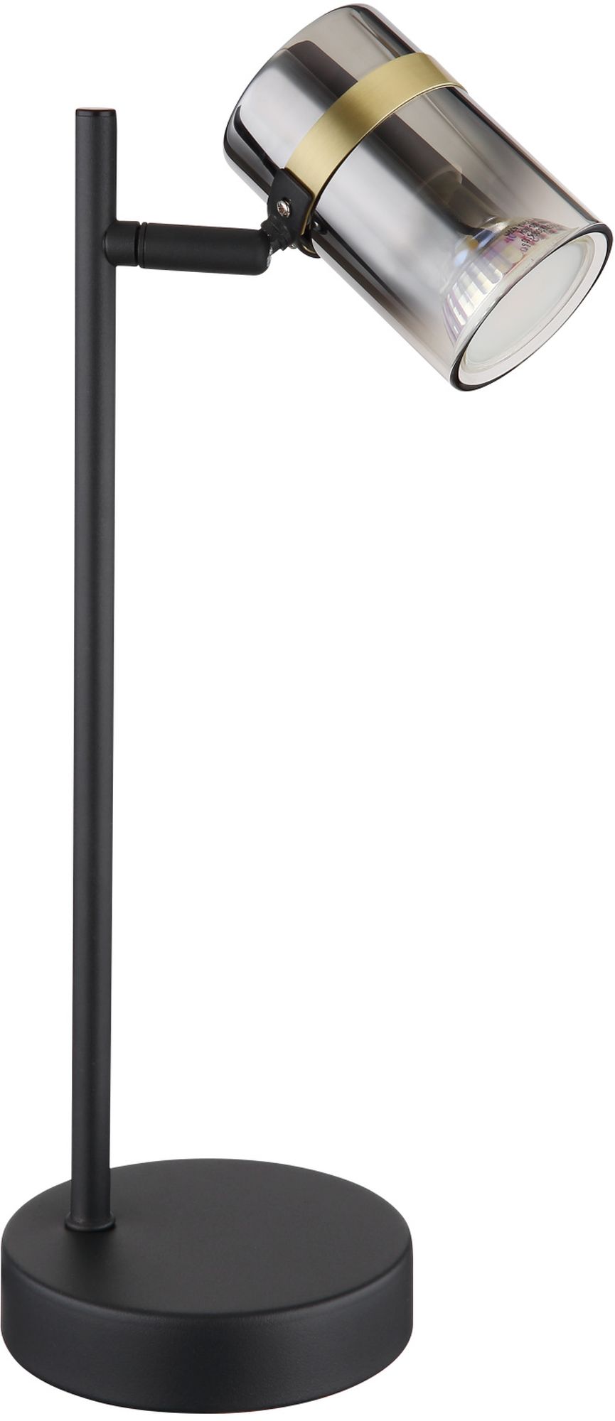 Globo Lighting Trabby Tischlampe 1x8 W schwarz-messing-verraucht 57916T