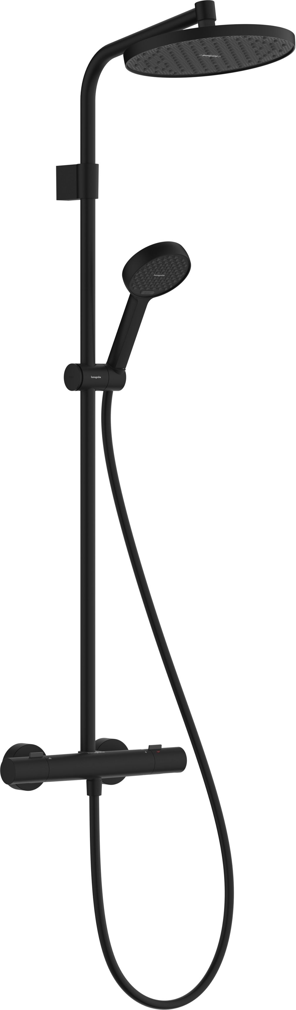 Hansgrohe Activera S Badewannen- und Duschset Wandmontage mit Thermostat mit Regenbrause schwarz 28083670