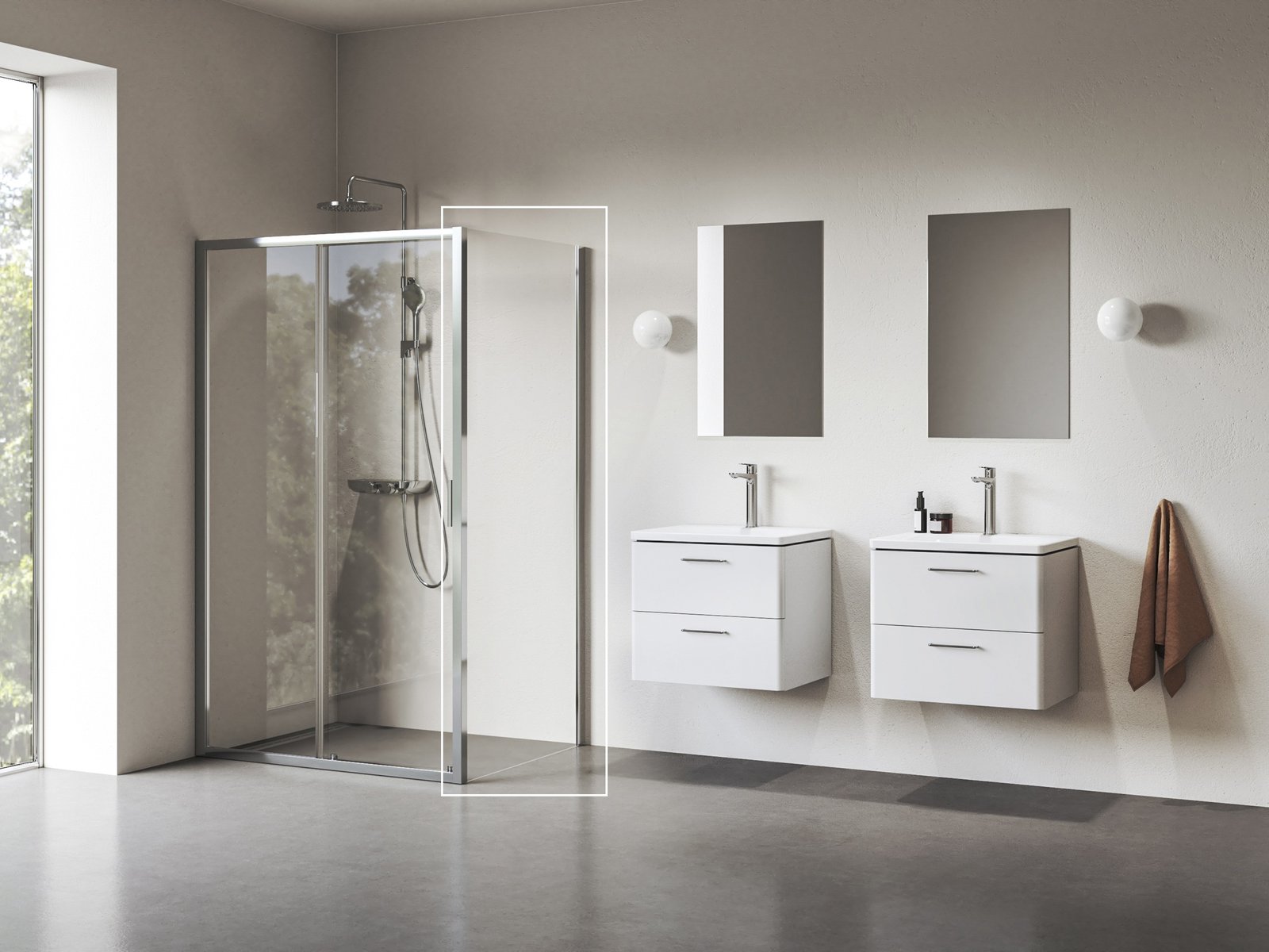 Ravak Blix II Duschwand 100 cm aluminium Glanz/durchsichtiges Glas 9BMA0C00Z1