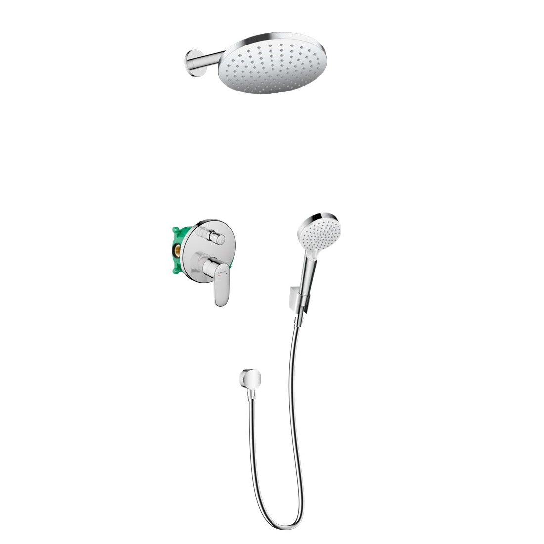 Hansgrohe Vernis Blend Duschset Unterputz mit Regenbrause chrom 88001997