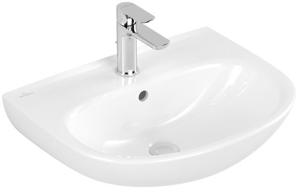 Villeroy & Boch O.Novo umywalka 55x44 cm półokrągła ścienna biała 4A405501