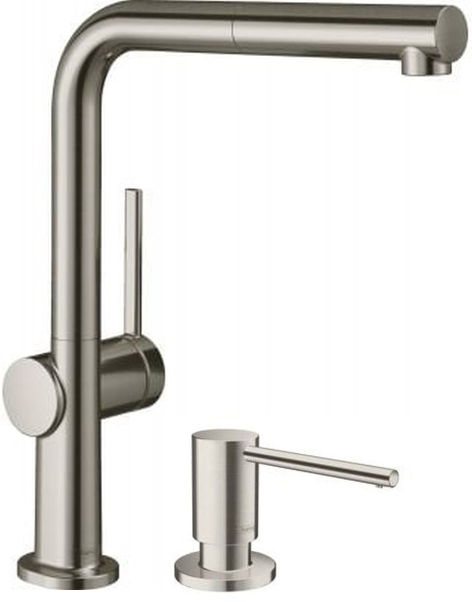Set Küchenarmatur Hansgrohe Talis M54 72809800, Flüssigkeitsspender Hansgrohe A41 40438800