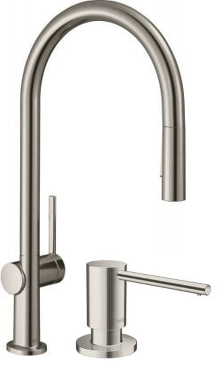 Set Küchenarmatur Hansgrohe Talis M54 72801800, Flüssigkeitsspender Hansgrohe A41 40438800