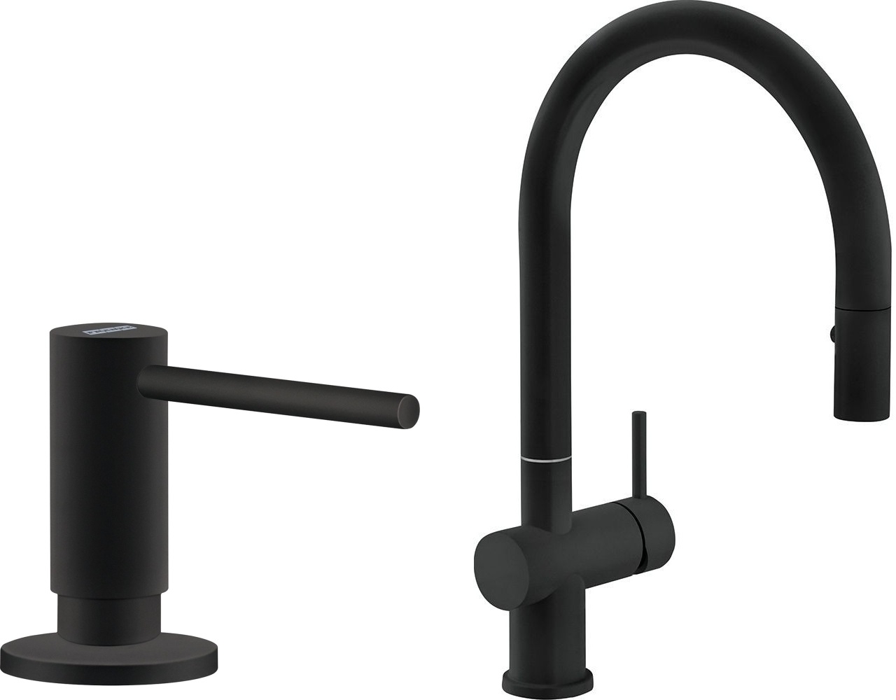 Set Küchenarmatur Franke Active Neo 115.0653.404, Flüssigkeitsspender Franke Active SM 119.0547.906