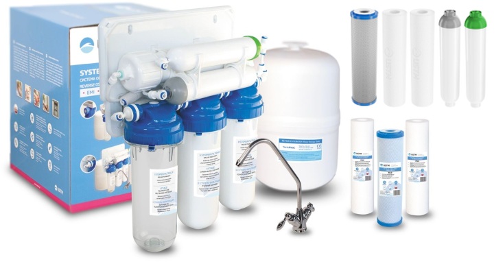 Set Umkehrosmose-Filtersystem USTM RO6 RO6WFU, Filtereinsatz für Umkehrosmoseanlage USTM SET13