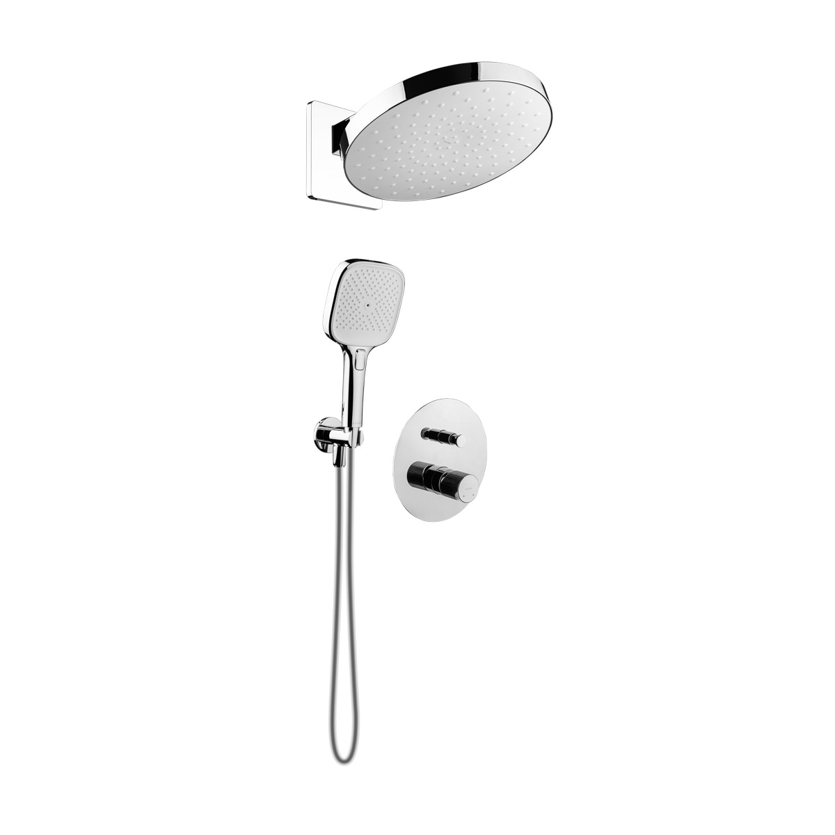 Set Kopfbrause Ksuro 01 16000010, Badewannen- und Duscharmatur Ksuro 02 13006010, 16002010, 16004010, 19002010, 37200100
