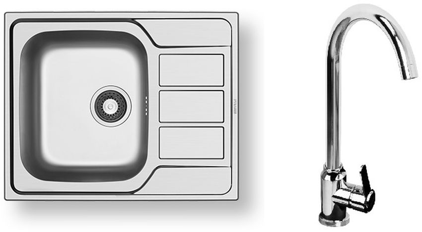 Pyramis Athena stahlspüle stahl/chrom 100 187 601L