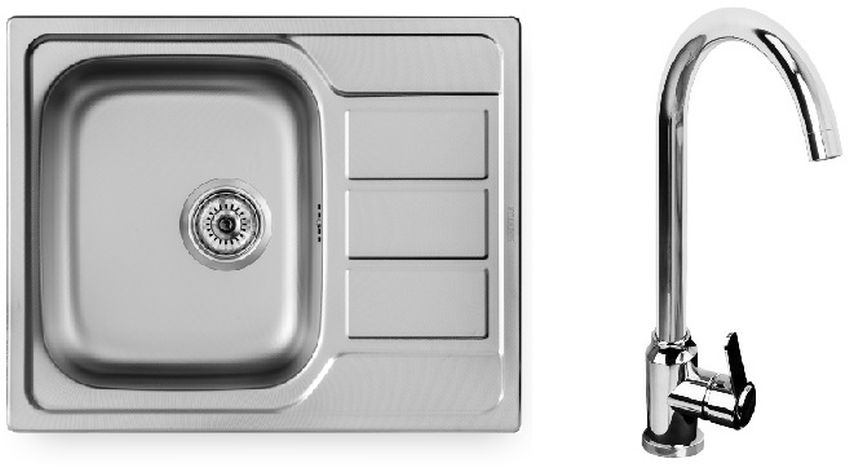 Pyramis Athena stahlspüle stahl/chrom 100 187 701L