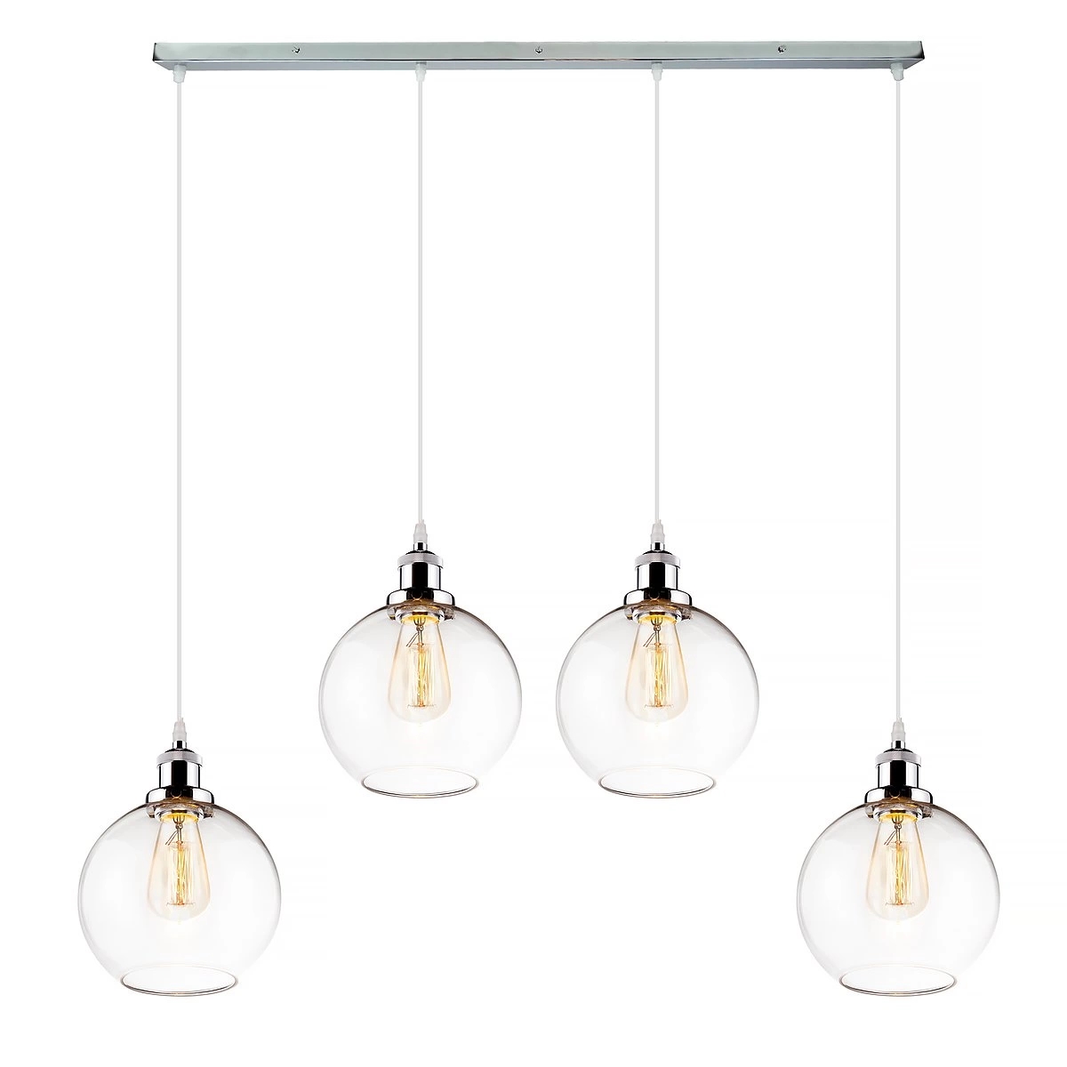 Altavola Design New York Loft Pendelleuchte 4x W chrom-transparent LA035/CL4_chrom