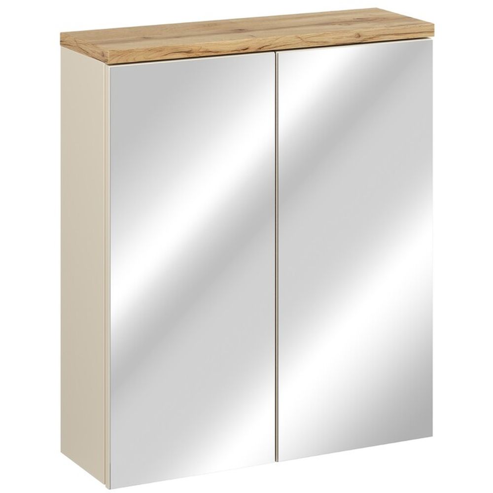 Comad Bali Cashmere Kabinett 60x20x70 cm Spiegelschrank beige BALI CASHMERE 84-60-2D