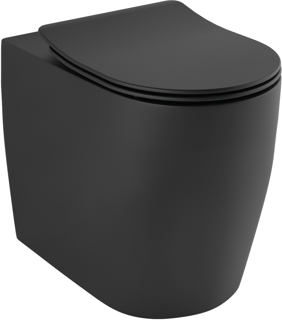 Kludi Resa R WC-Becken stehend Spülrandlos mit Wirbelspülung schwarz Matte 23WCB0439