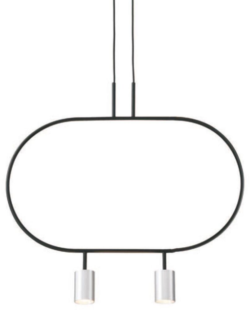 Altavola Design Luna Pendelleuchte 2x3 W schwarz-silber LPL337-SL