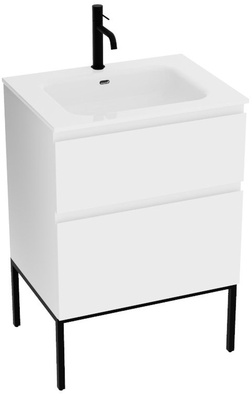 LaVita Topeka Waschbecken mit Unterschrank 60 cm weiß 5900378345534