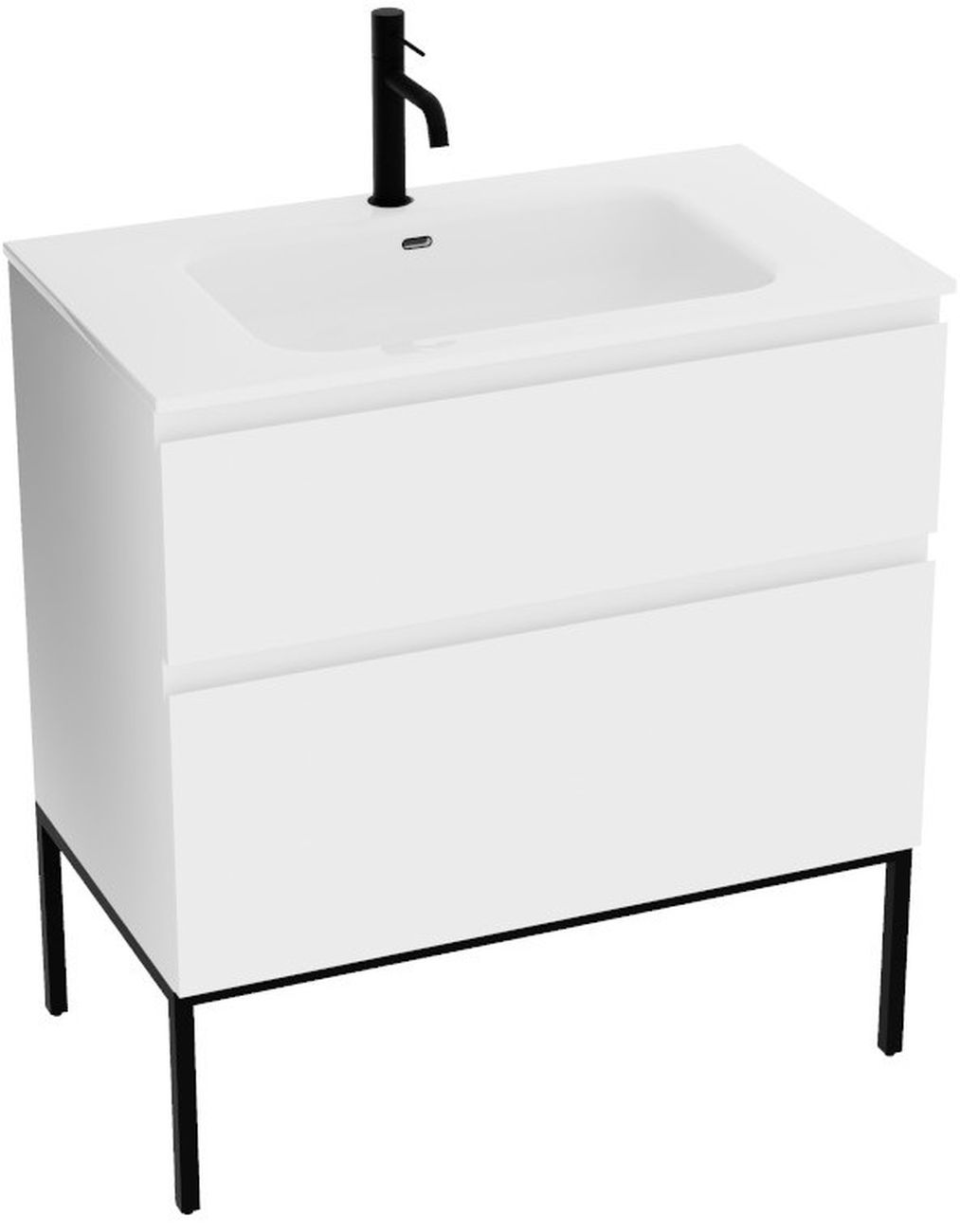 LaVita Topeka Waschbecken mit Unterschrank 80 cm weiß 5900378345541