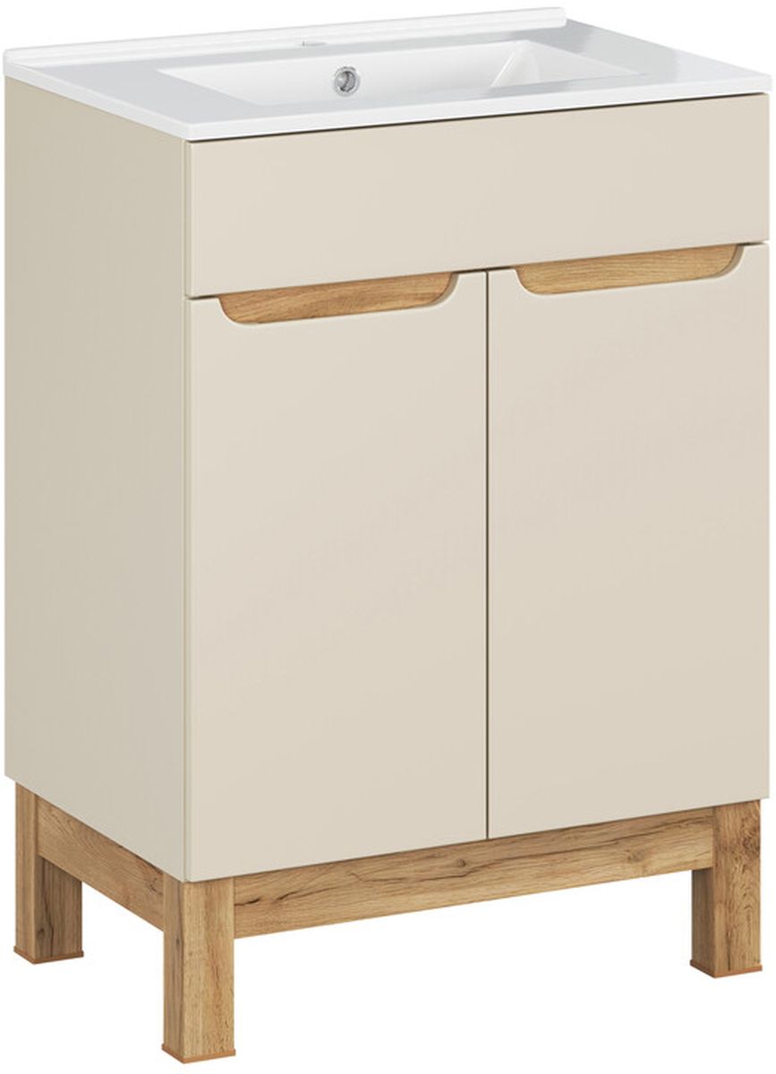 Set Kabinett Comad Bali Cashmere BALI CASHMERE 82-60-46-2D, Waschbecken Comad Lava UM-CFPLAVA60DDP