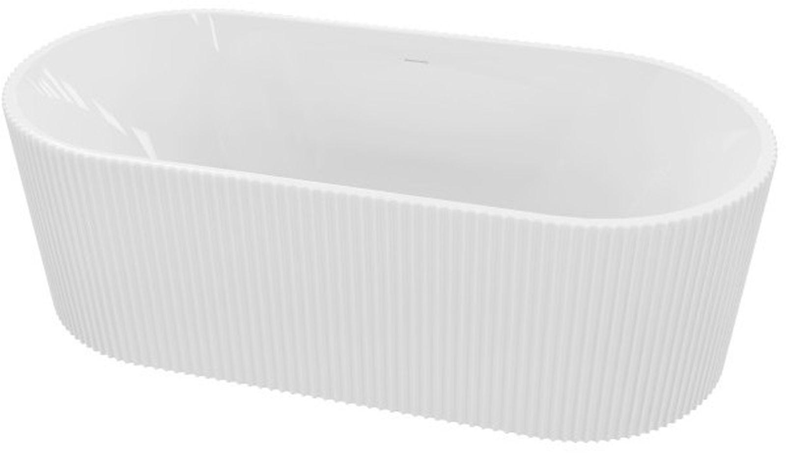 LaVita Oklahoma Freistehende Badewanne 170x80 cm oval weiß 5900378341109