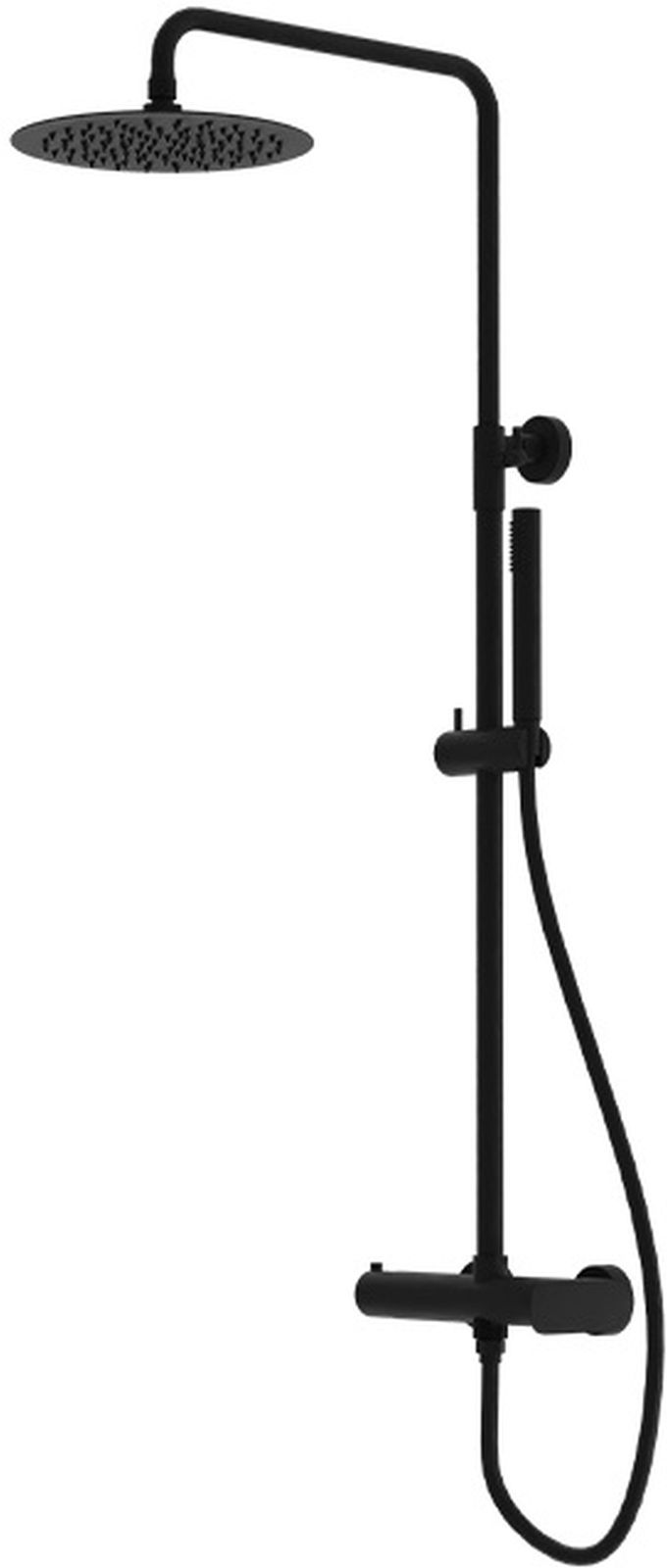 LaVita Spark Duschset Wandmontage mit Regenbrause schwarz 5900378342298