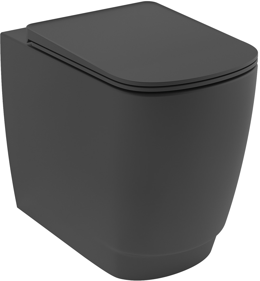 Kludi Resa S WC-Becken stehend Spülrandlos mit Wirbelspülung schwarz Matte 27WCB0339