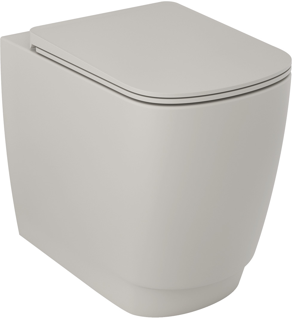 Kludi Resa S WC-Becken stehend Spülrandlos mit Wirbelspülung grau Matte 27WCB03O2