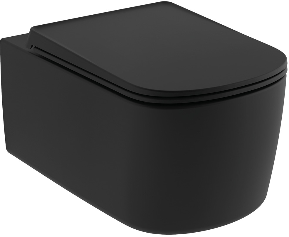 Kludi Resa S WC-Becken hängend Spülrandlos mit Wirbelspülung schwarz Matte 27WCW0139