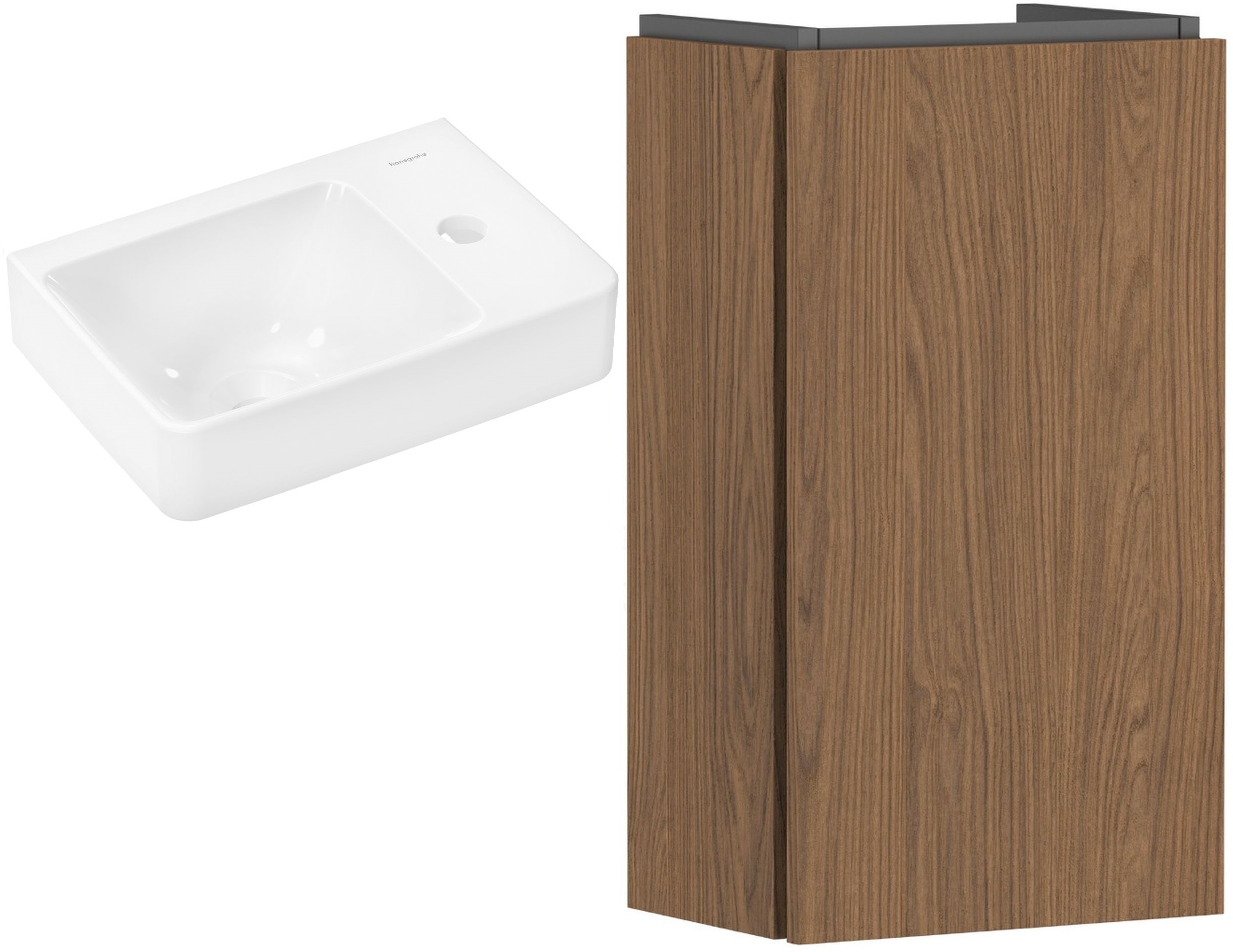 Set Kabinett Hansgrohe Xilesa E 54244550, Waschbecken Hansgrohe Xelu Q 60314450