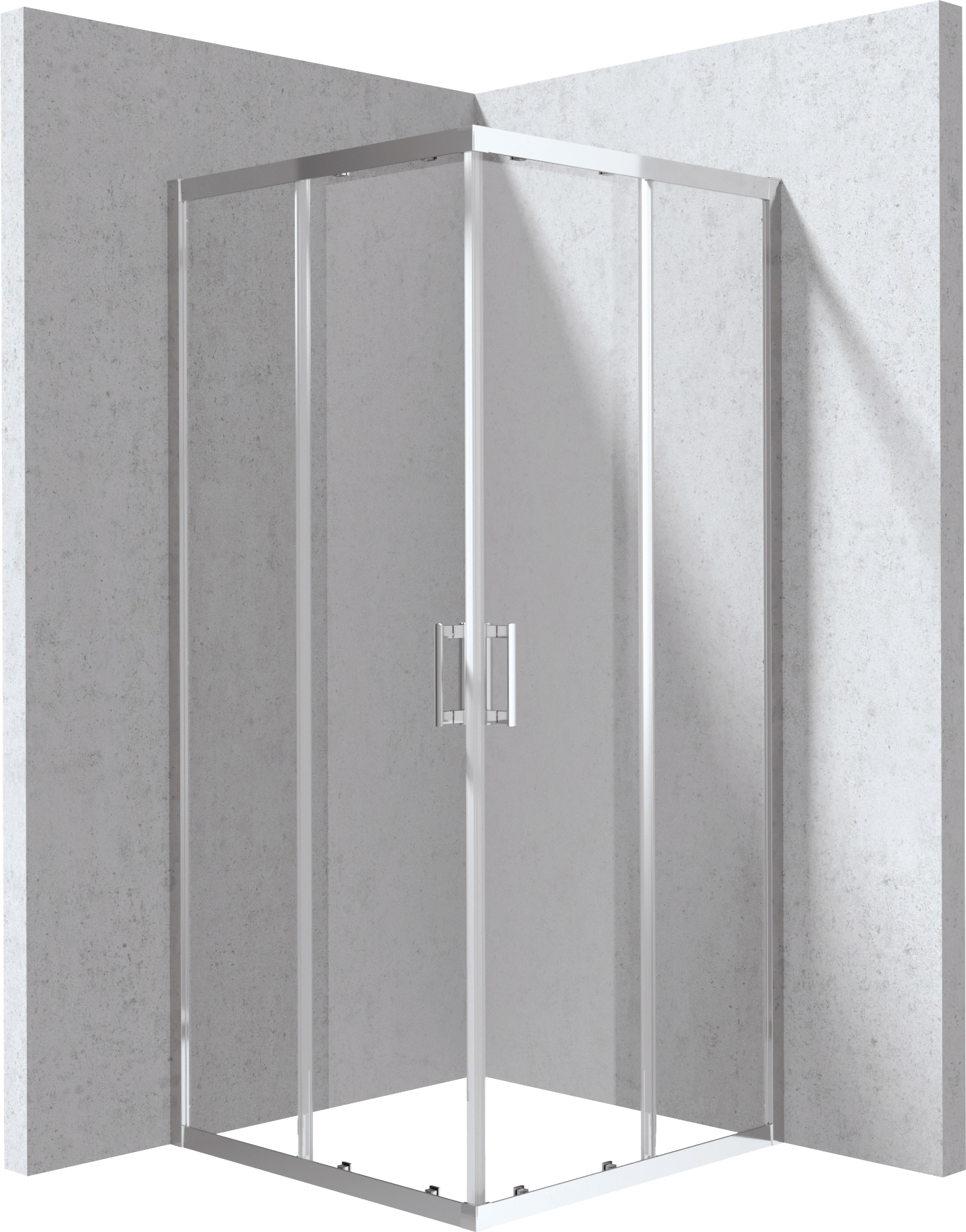 Deante Funkia Evo Dusche 80x80 cm quadratisch chrom Glanz/durchsichtiges Glas KYC_0088P