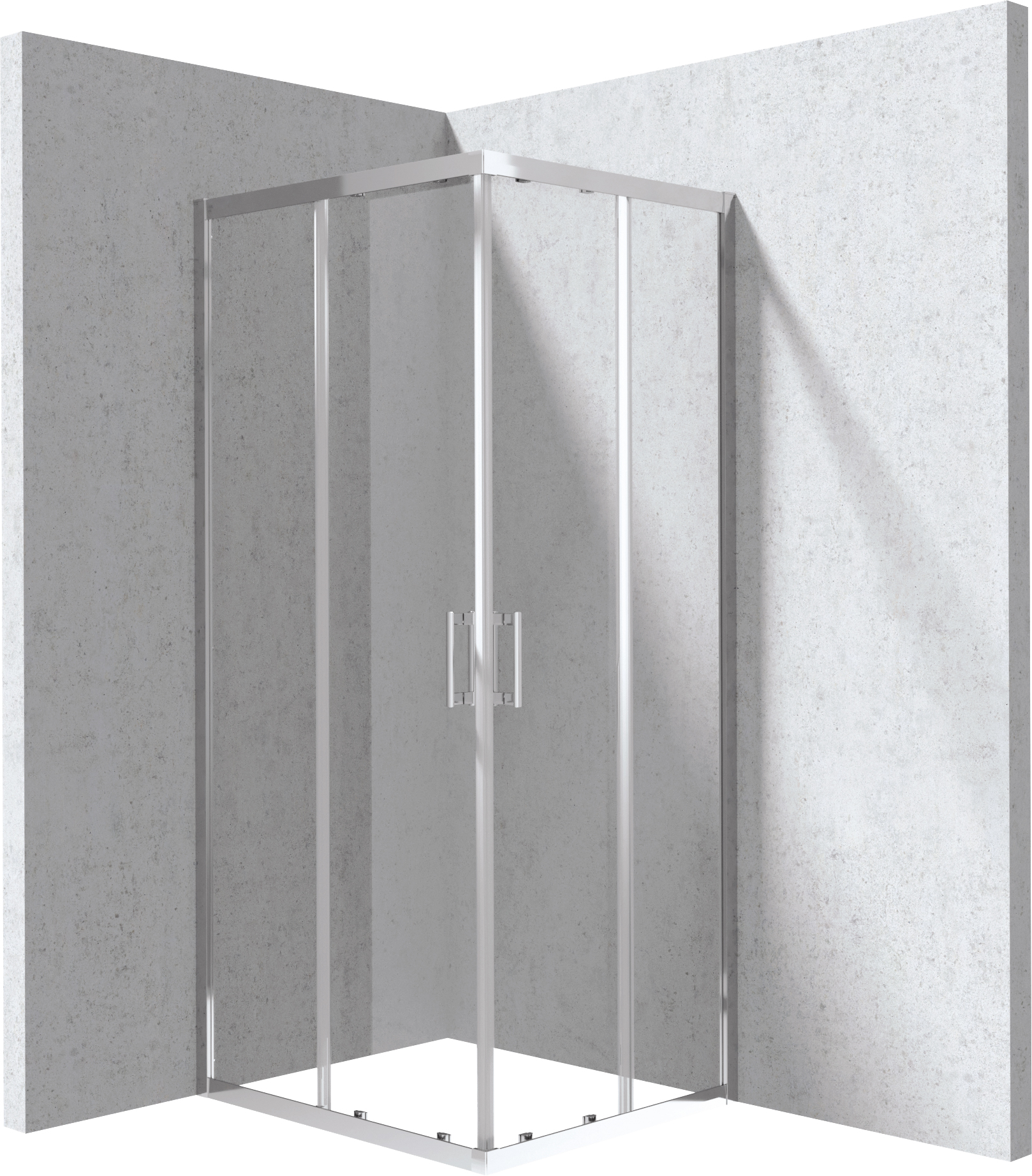 Deante Funkia Evo Dusche 90x80 cm rechteckig chrom Glanz/durchsichtiges Glas KYC_0089P