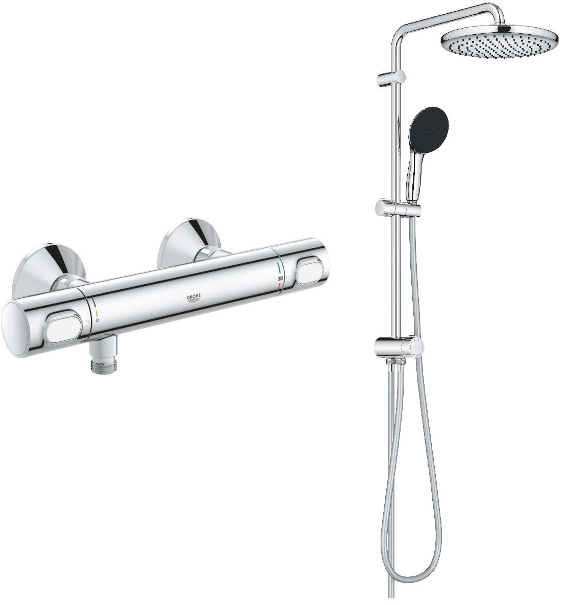 Set Duschset Grohe Vitalio Start System 26680001, Duschbatterie Grohe Precision 34840000