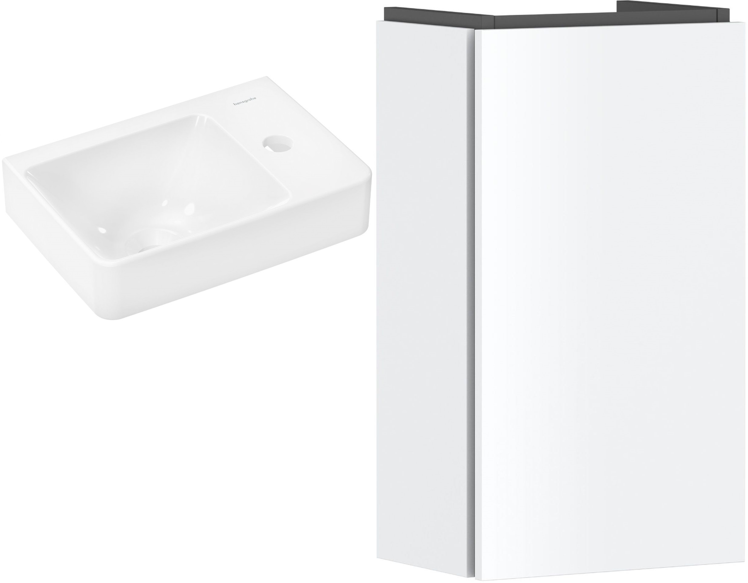 Set Kabinett Hansgrohe Xilesa E 54244700, Waschbecken Hansgrohe Xelu Q 60314450