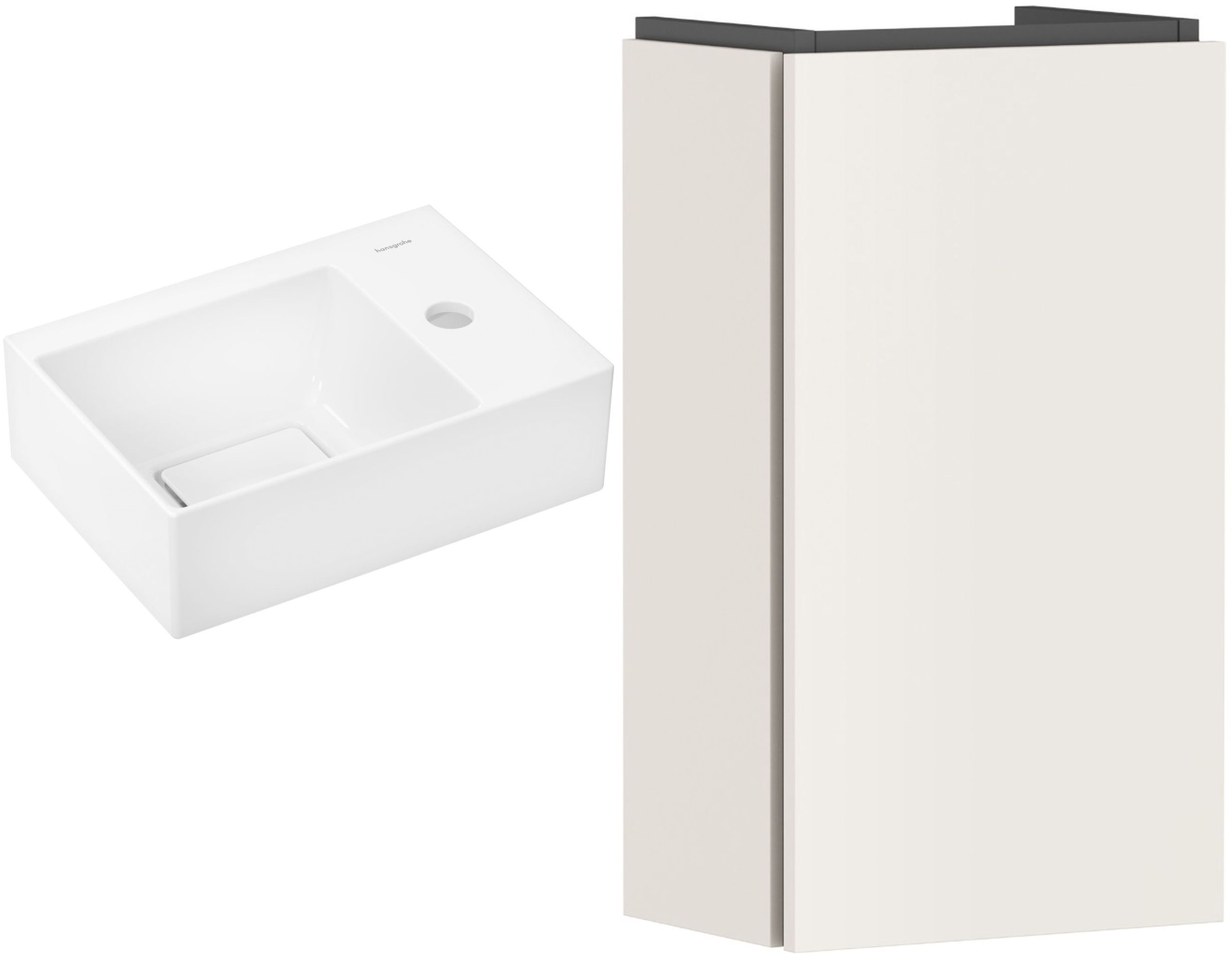 Set Waschbecken Hansgrohe Xevolos E 61086450, Kabinett Hansgrohe Xilesa E 54244780