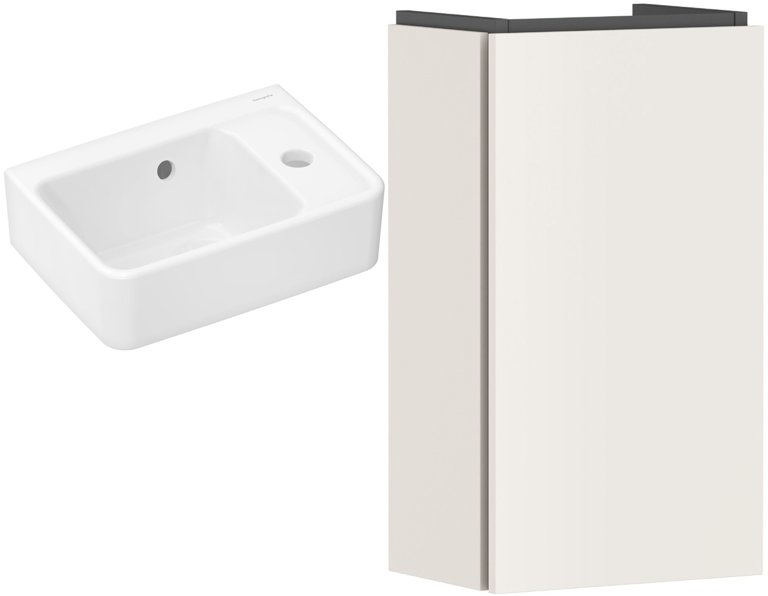 Set Kabinett Hansgrohe Xilesa E 54244780, Waschbecken Hansgrohe Xanuia Q 60129450