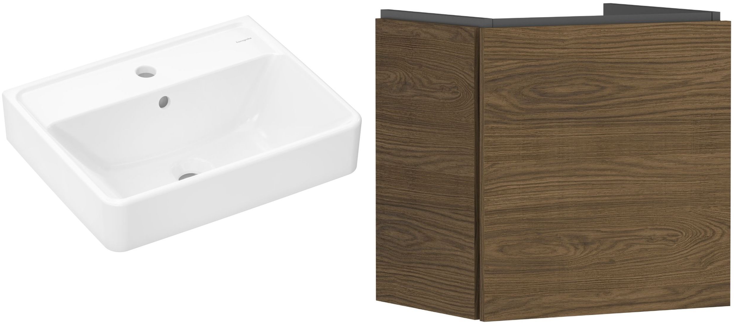 Set Kabinett Hansgrohe Xilesa E 54247550, Waschbecken Hansgrohe Xanuia Q 61008450