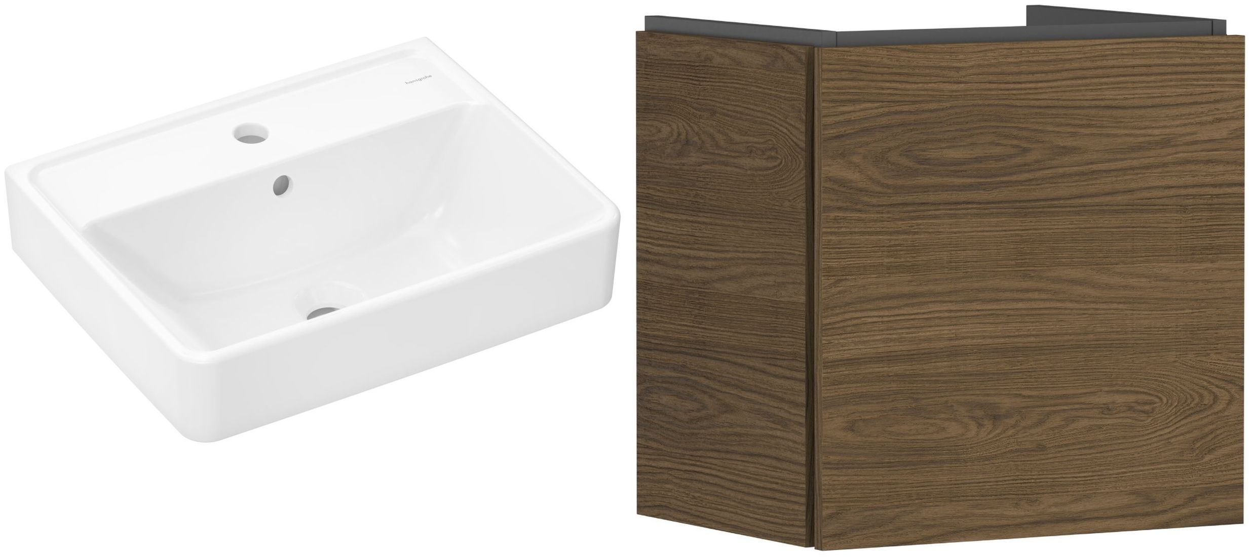 Set Kabinett Hansgrohe Xilesa E 54247550, Waschbecken Hansgrohe Xanuia Q 60131450