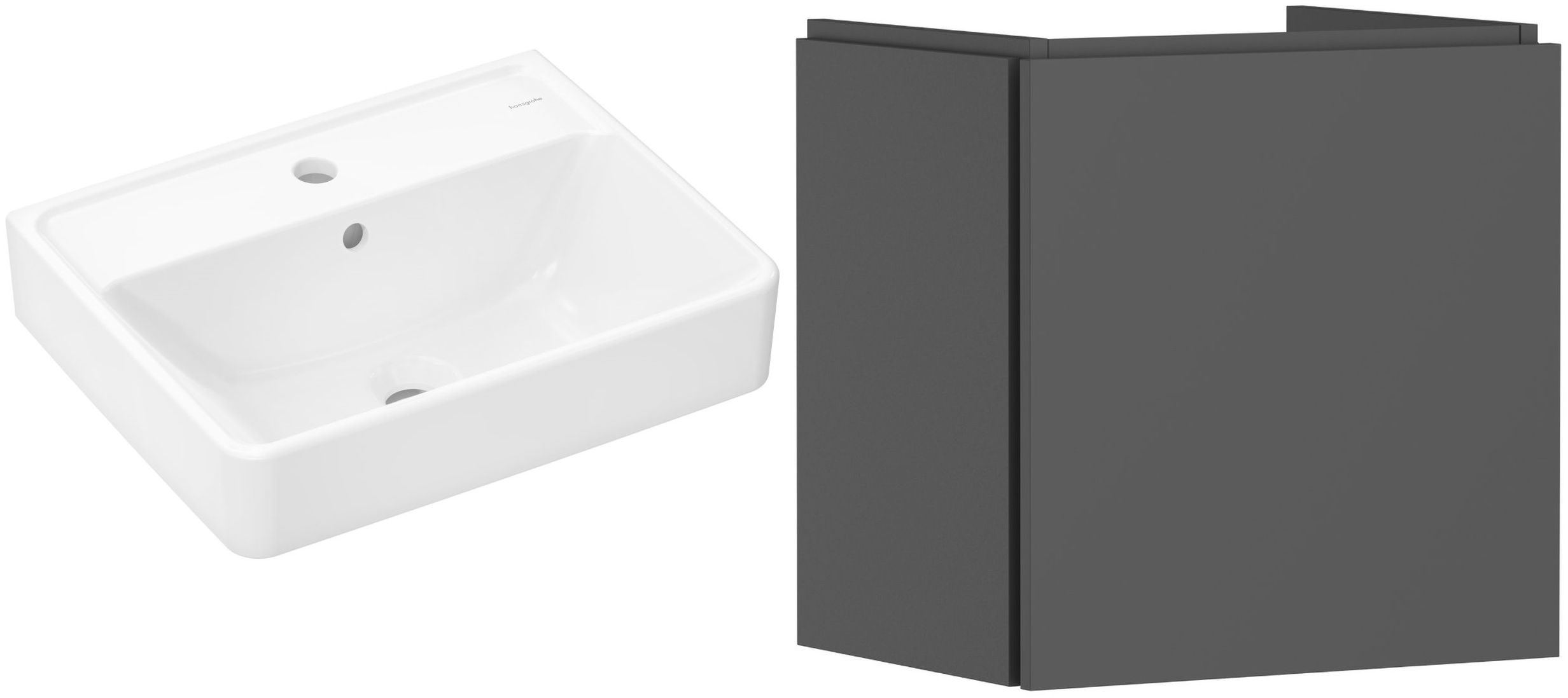 Set Kabinett Hansgrohe Xilesa E 54247760, Waschbecken Hansgrohe Xanuia Q 61008450