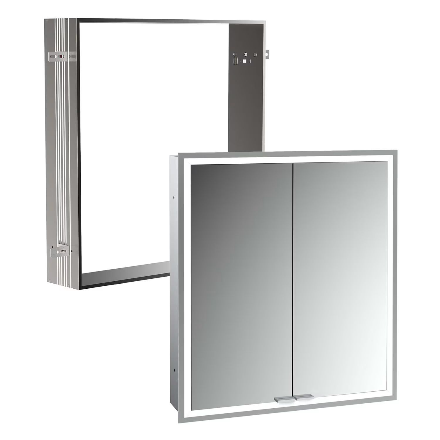 Set Kabinett Kronenbach Cube 2.0 KB100204CR, Unterputz-Montagerahmen für Spiegel Kronenbach Cube 2.0 NU1000029NU