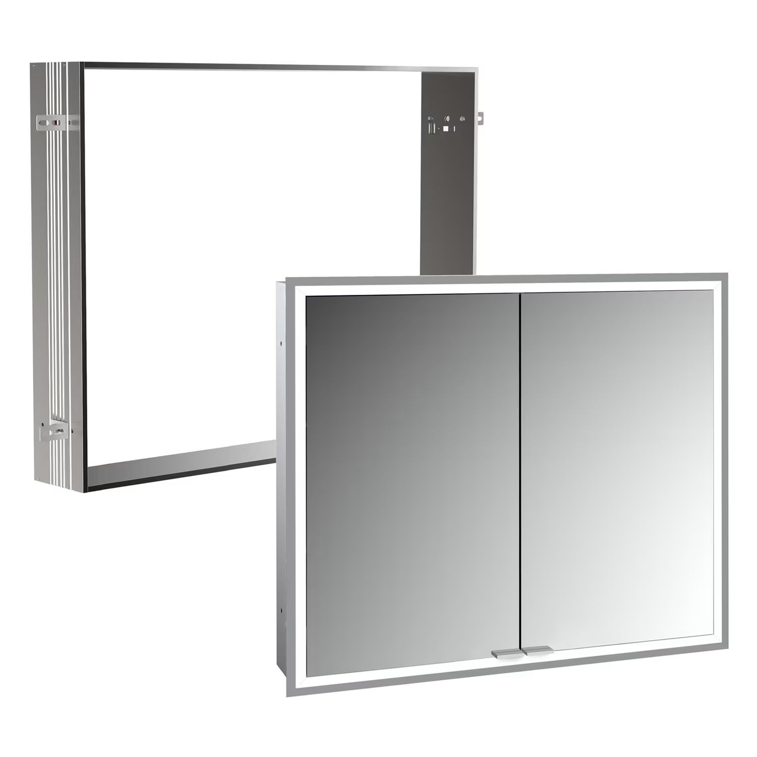 Set Kabinett Kronenbach Cube 2.0 KB100205CR, Unterputz-Montagerahmen für Spiegel Kronenbach Cube 2.0 NU1000030NU