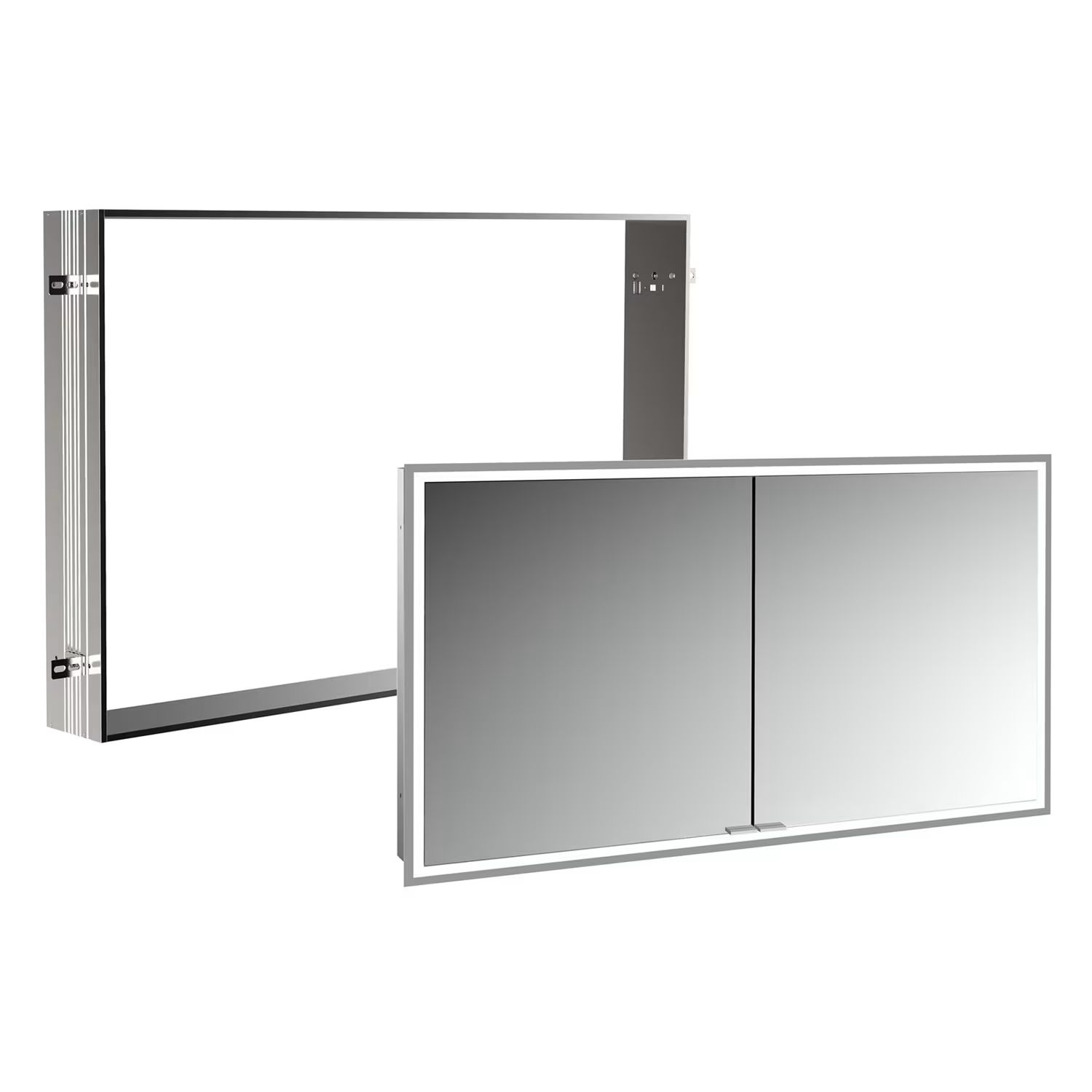 Set Kabinett Kronenbach Cube 2.0 KB100207CR, Unterputz-Montagerahmen für Spiegel Kronenbach Cube 2.0 NU1000032NU