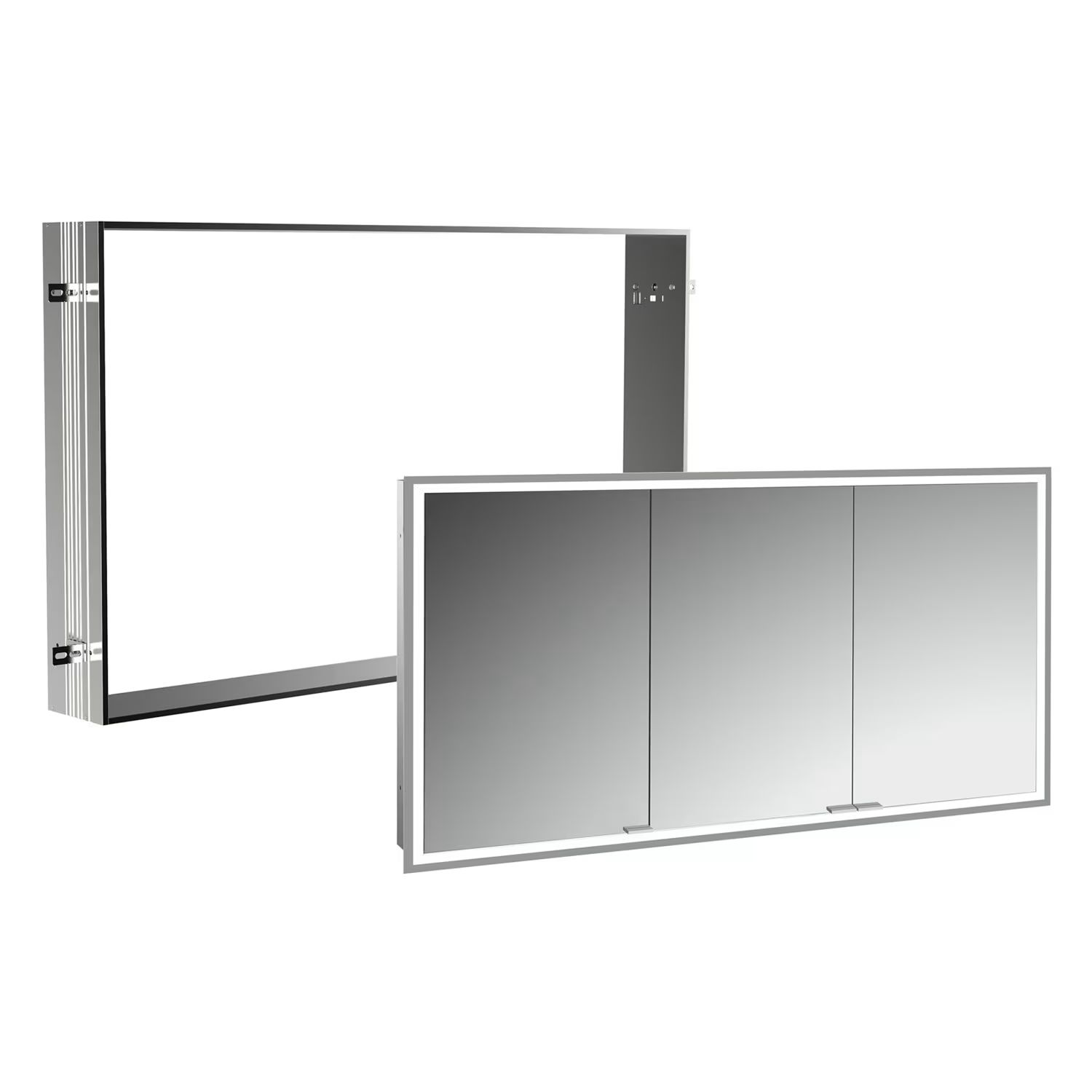 Set Kabinett Kronenbach Cube 2.0 KB100233CR, Unterputz-Montagerahmen für Spiegel Kronenbach Cube 2.0 NU1000033NU