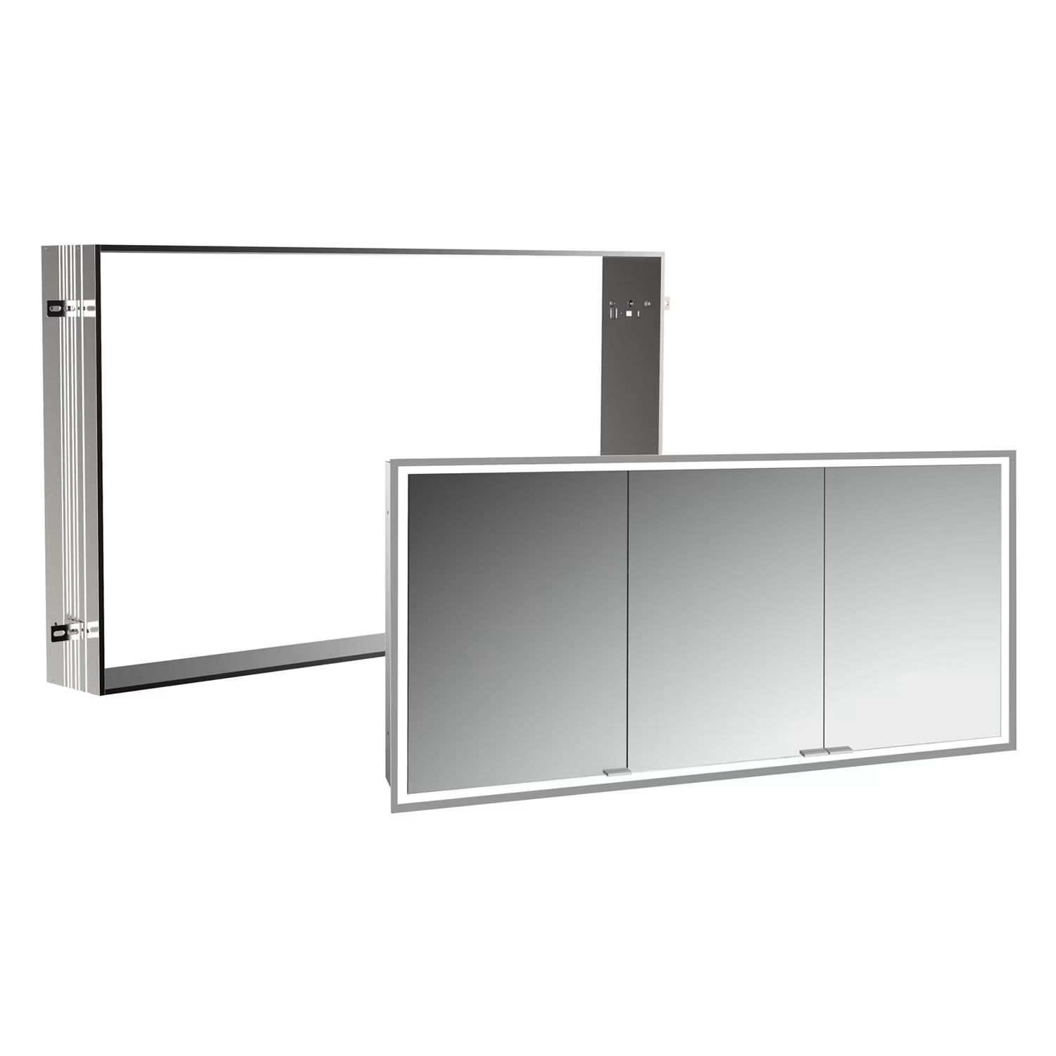 Set Kabinett Kronenbach Cube 2.0 KB100213CR, Unterputz-Montagerahmen für Spiegel Kronenbach Cube 2.0 NU1000034NU