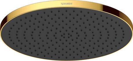 Duravit MinusFlow Kopfbrause 23x23 cm rund schwarz-gold UV0662017034