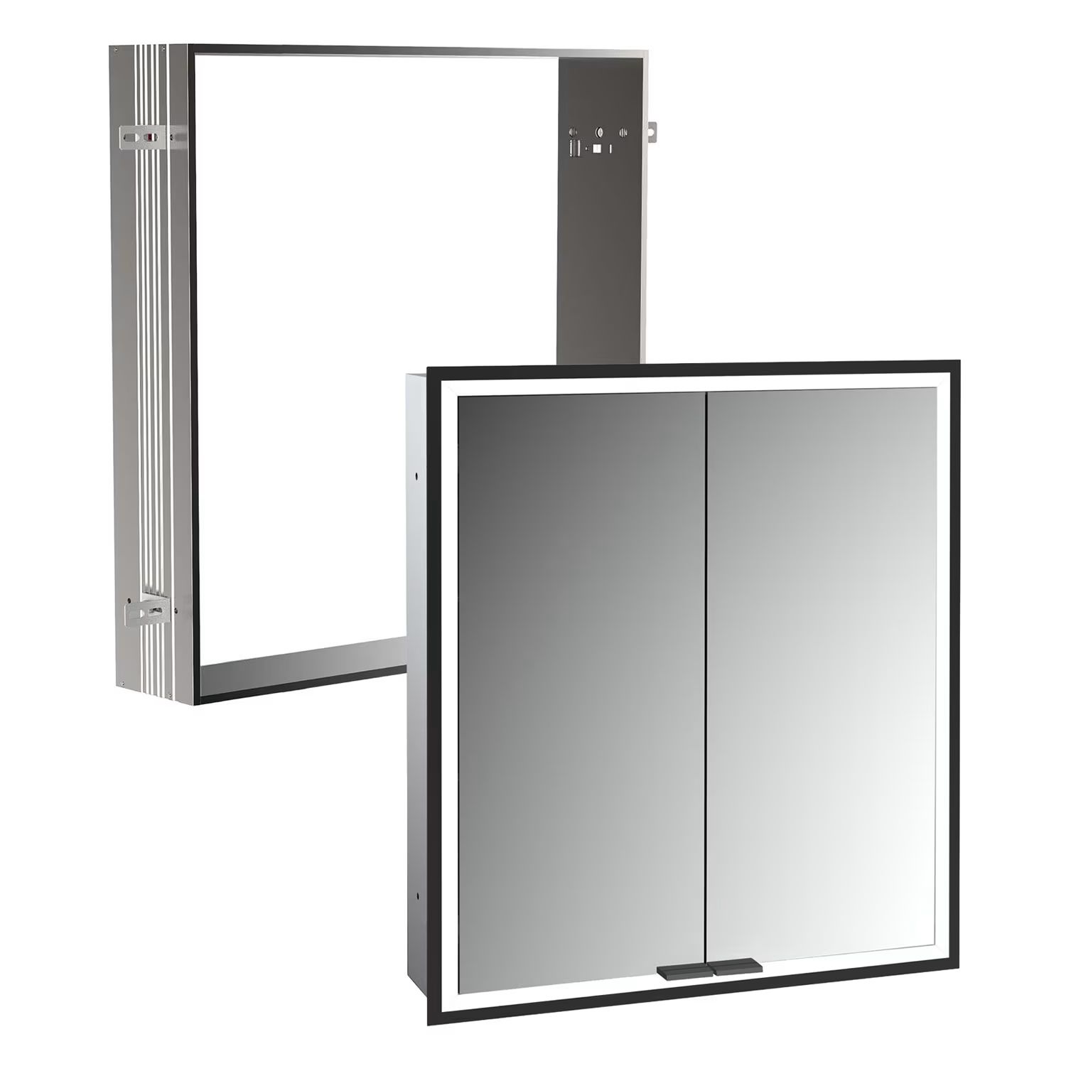 Set Kabinett Kronenbach Cube 2.0 KB100224MB, Unterputz-Montagerahmen für Spiegel Kronenbach Cube 2.0 NU1000029NU