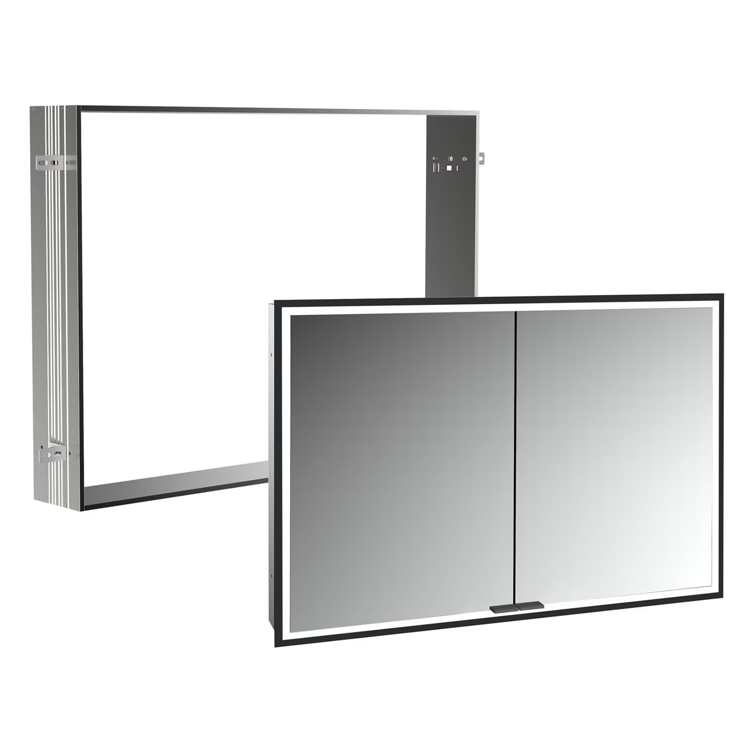 Set Kabinett Kronenbach Cube 2.0 KB100226MB, Unterputz-Montagerahmen für Spiegel Kronenbach Cube 2.0 NU1000031NU