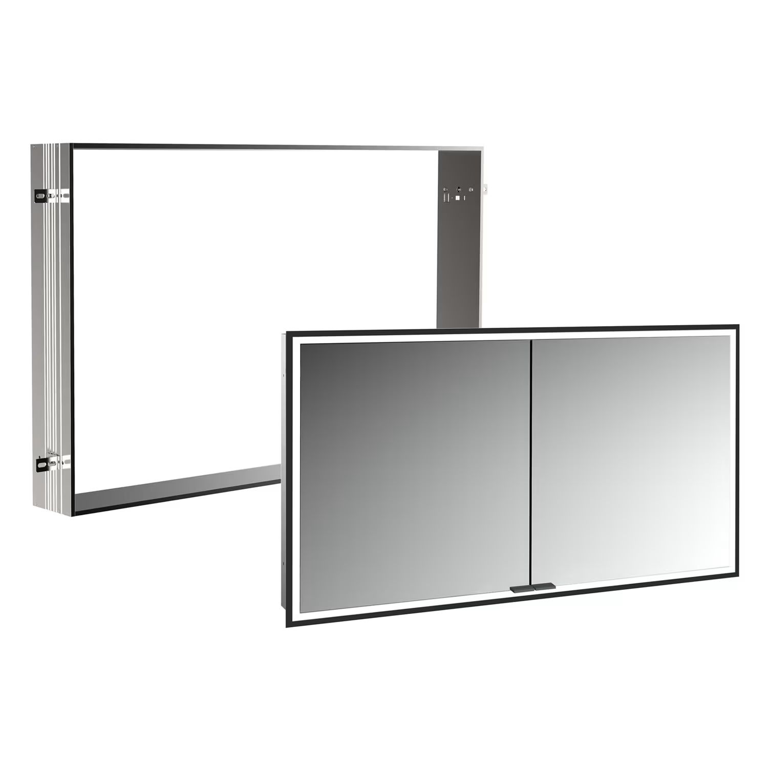 Set Kabinett Kronenbach Cube 2.0 KB100227MB, Unterputz-Montagerahmen für Spiegel Kronenbach Cube 2.0 NU1000032NU