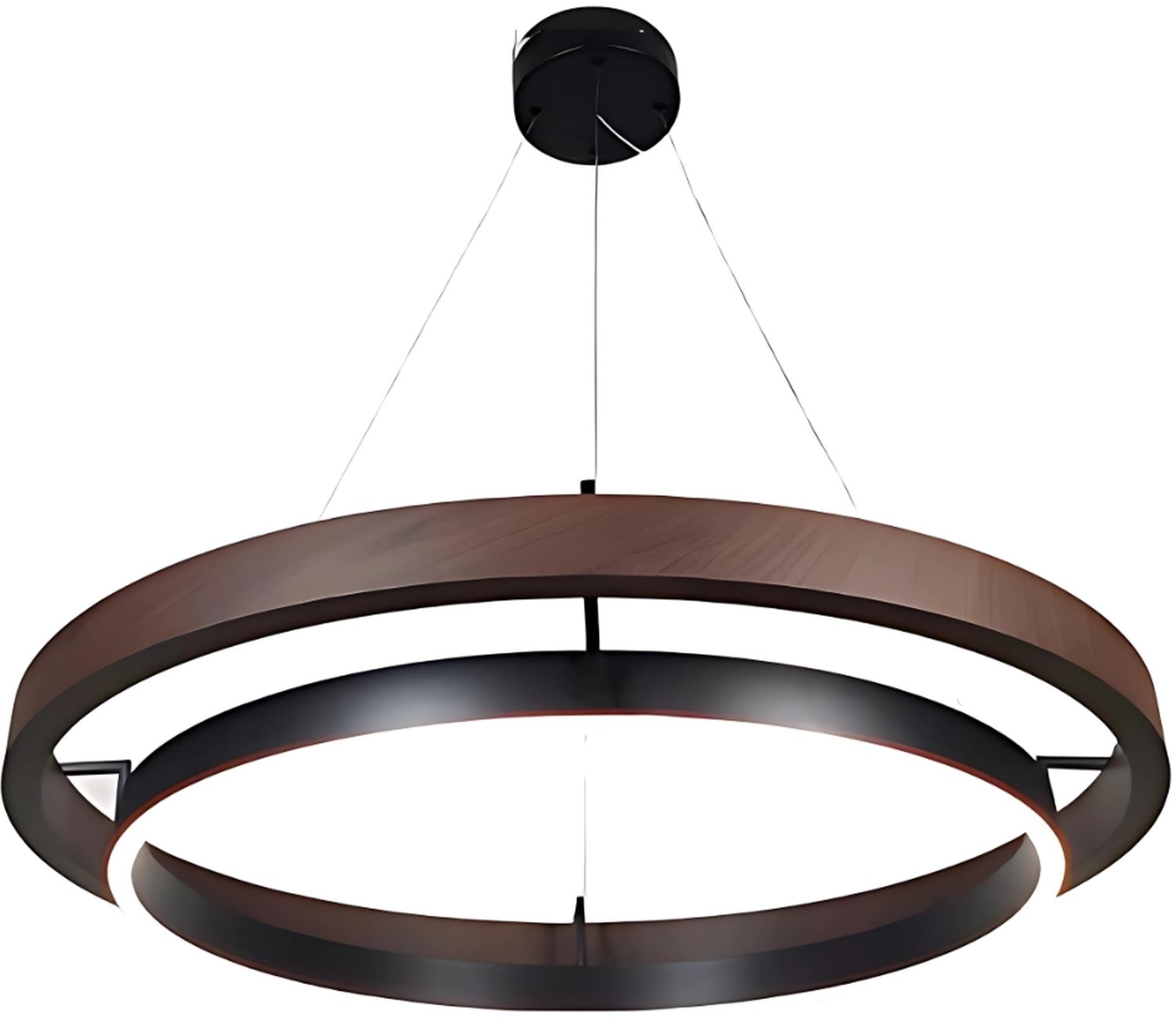 Abigali Plane Pendelleuchte 1x38 W schwarz-braun LWR-PLA