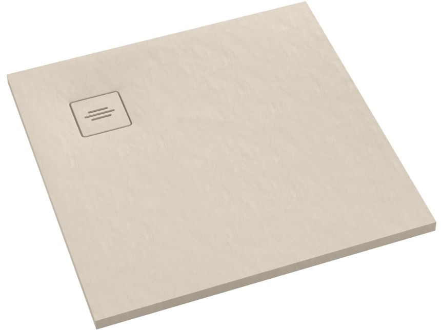 Schedline Protos Cashmere Stone Quadratische Duschwanne 90x90 cm beige 3SP.P1K-9090/PK/ST-M1/PK/ST