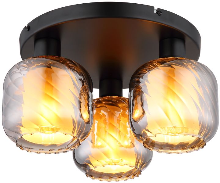 Globo Lighting Xia Deckenlampe 3x60 W schwarz 15754-3D
