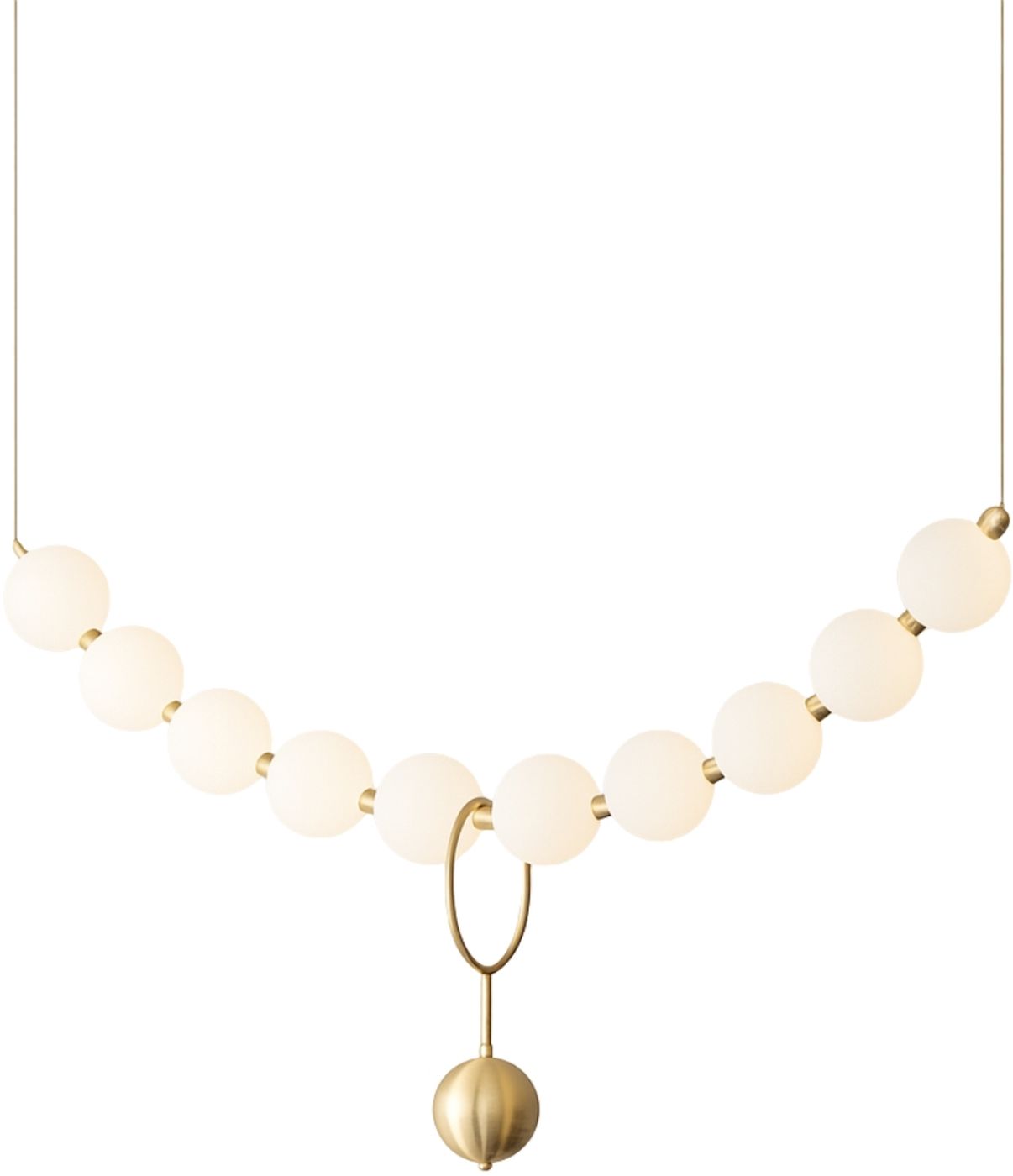 Abigali Pontti Big1 Pendelleuchte x30 W gold-milchig LWPON