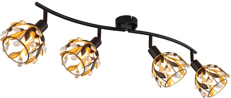 Globo Lighting Mika Deckenlampe 4x25 W schwarz 15759-4