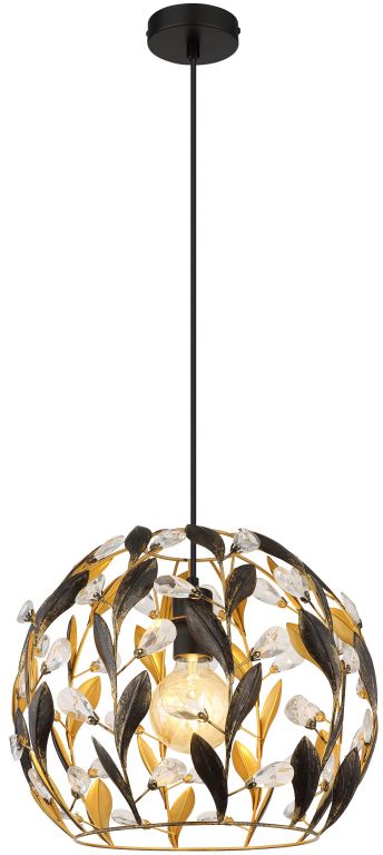 Globo Lighting Mika Pendelleuchte 1x40 W schwarz 15759H